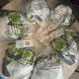 Kids Sports Sandals - Neon Lime & Navy (Size 12)